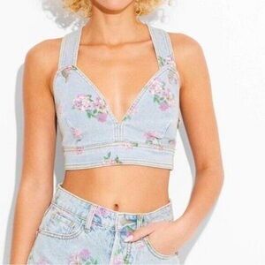 Floral Denim Vest | Wild Fable